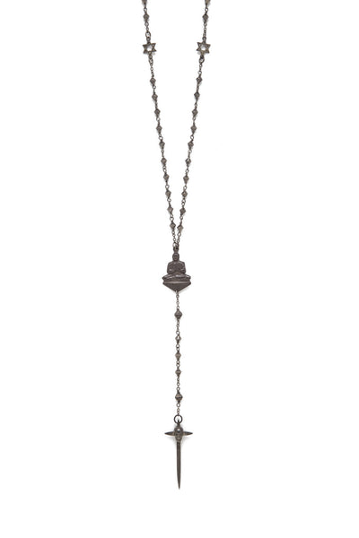 FUTURE SONG ROSARY SILVER OXIDIZED , Necklace - PEOPLE ARE STRANGE, PEOPLE ARE STRANGE
 - 2