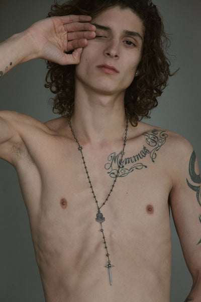 FUTURE SONG ROSARY SILVER OXIDIZED