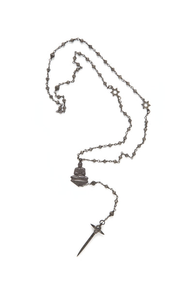 FUTURE SONG ROSARY SILVER OXIDIZED , Necklace - PEOPLE ARE STRANGE, PEOPLE ARE STRANGE
 - 4
